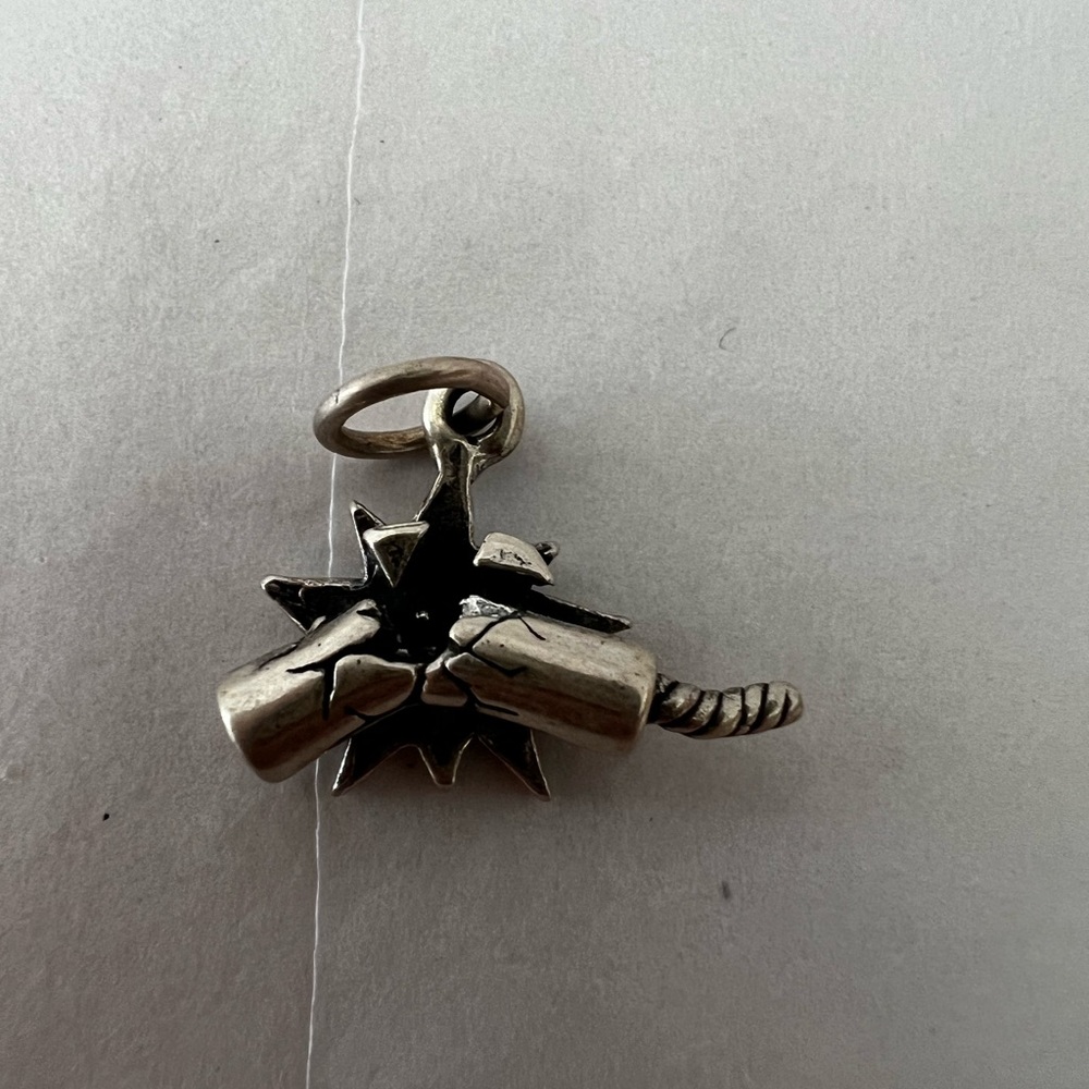 Fireworks Sterling Silver Charm